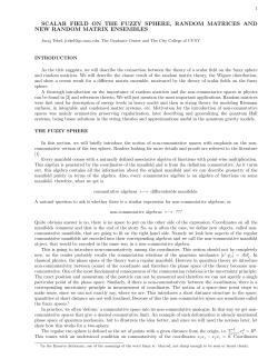 scalar field on the fuzzy sphere, random matrices and new random