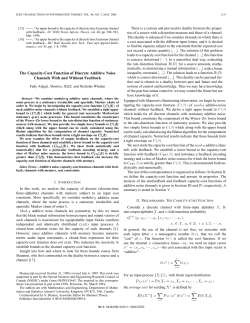 The capacity-cost function of discrete additive noise channels with