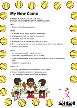 My New Game - Softball NZ