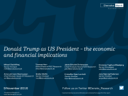 Donald Trump as US President &ndash; the economic and