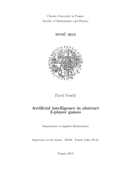 Artificial intelligence in abstract 2-player games