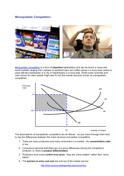 Monopolistic Competition