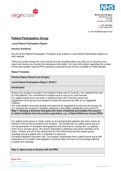 Broad Lane PPG Report 2016-17