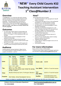 *NEW* Every Child Counts KS2 Teaching Assistant Intervention 1