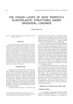 The Steady Loops of Sdof Perfectly Elastoplastic Structures Under