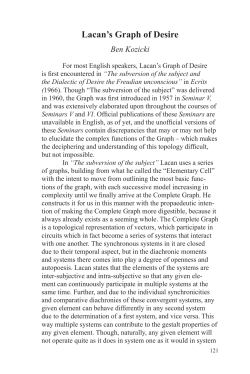 Lacan`s Graph of Desire