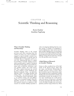 Scientific Thinking and Reasoning