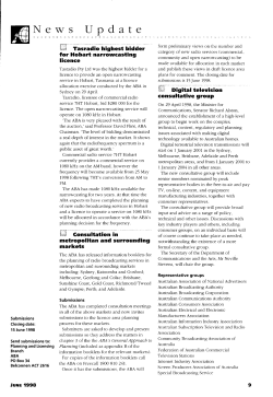 s*\ N ews U pdate Tasradio highest bidder for Hobart