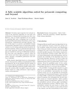 A fully scalable algorithm suited for petascale computing and