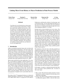 Linking Micro Event History to Macro Prediction in Point Process