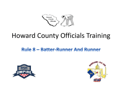 Rule 8 - Howard County Officials