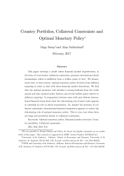 Country Portfolios, Collateral Constraints and Optimal Monetary Policy