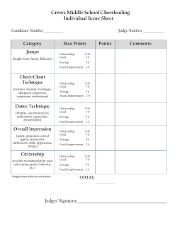 Crews Middle School Cheerleading Individual Score Sheet