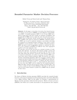 Bounded Parameter Markov Decision Processes