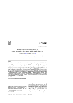 Dynamical systems game theory II A new