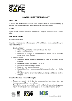 Home visiting policy