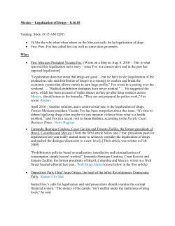 Mexico &ndash; Legalization of Drugs &ndash; 8.16.10