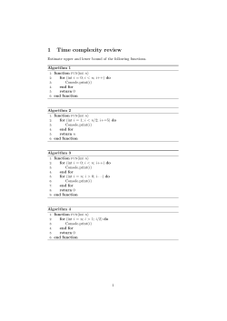 Lab sessions: Time Complexity Introduction
