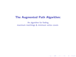 The Augmented Path Algorithm: An algorithm for finding maximum