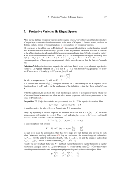7. Projective Varieties II: Ringed Spaces