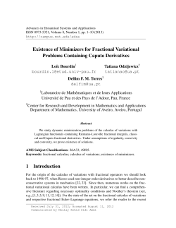 Existence of Minimizers for Fractional Variational Problems