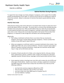 Optimal Nutrition During Pregnancy
