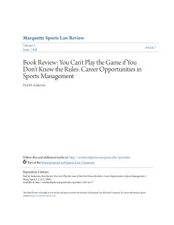 Book Review: You Can`t Play the Game if You Don`t Know the Rules