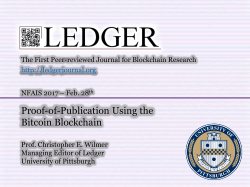 Proof-of-Publication Using the Bitcoin Blockchain