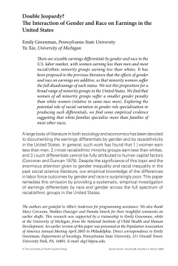 Double Jeopardy? The Interaction of Gender and Race on Earnings