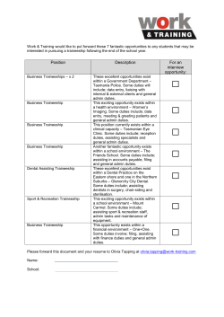 Positions Checklist