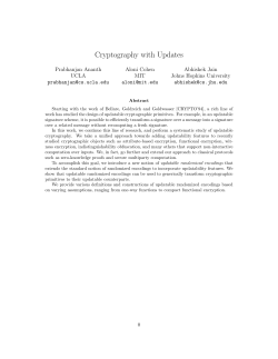 Cryptography with Updates