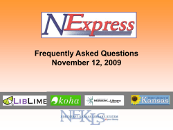 Overdues - NExpress Regional Library Catalog