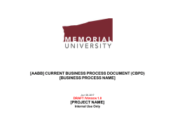 Current Business Process/System Overview
