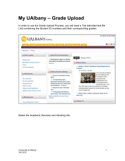 My UAlbany &ndash; Grade Upload