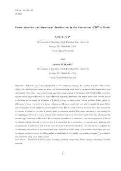 Factor Selection and Structural Identification in the Interaction
