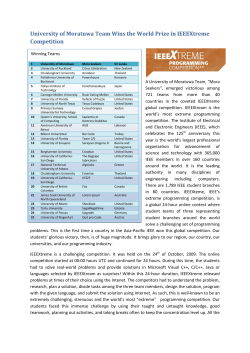University of Moratuwa Team Wins the World Prize in IEEEXtreme