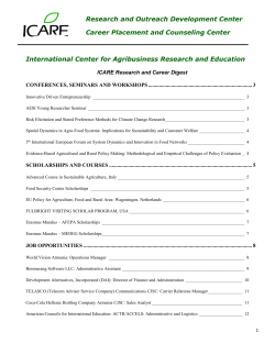 Scholarships and Courses - International Center for Agribusiness