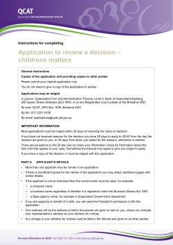 Application to review a decision &ndash; childrens matters