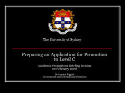 Getting Promoted to Level C