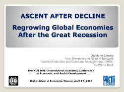 Development Outlook After the Crisis