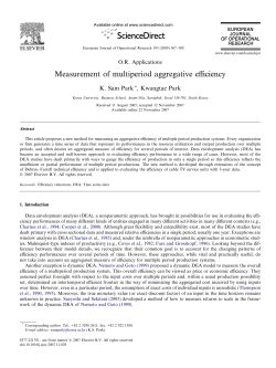 Measurement of multiperiod aggregative efficiency