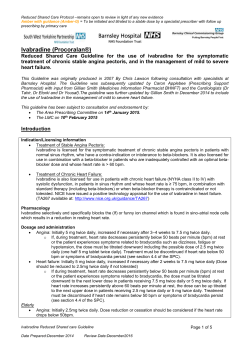 Ivabradine shared care guidelines