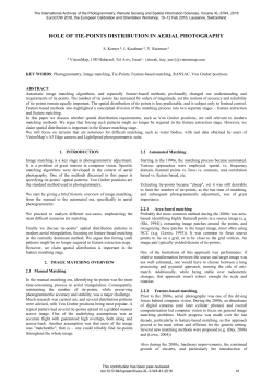 role of tie-points distribution in aerial photography