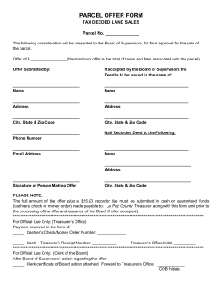 parcel offer form