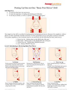 Posting Up One-on-One: "Basic Post Moves" Drill