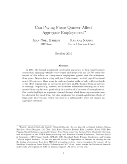 Can Paying Firms Quicker Affect Aggregate Employment?