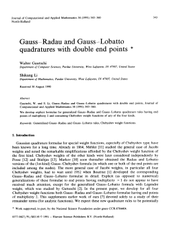 Gauss-Radau and Gauss-Lobatto quadratures with double end points