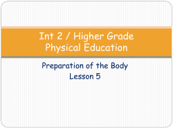 Int 2 / higher Grade Physical Education