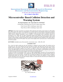 Microcontroller Based Collision Detection and Warning