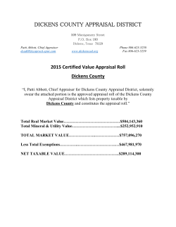 Certified Values - Dickens County Appraisal District